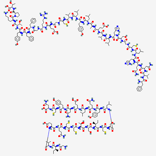 Chemical structure of Oxytocin, a well-characterized peptide hormone used as a benchmark for sourcing quality